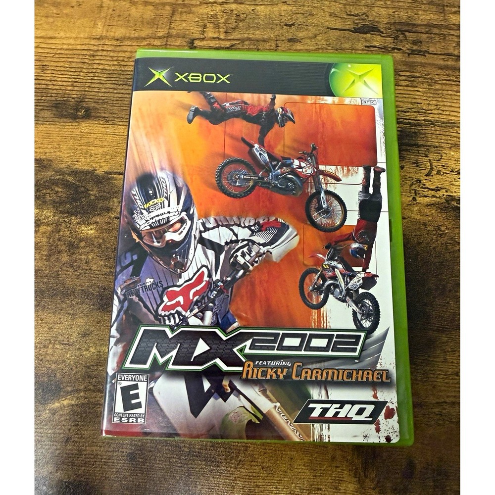 THQ MX 2002 Featuring Ricky Carmichael microsoft xbox CIB manual case NTSC 2002